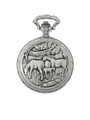 Case Antique Silver Tone Dial White Dial Arabic